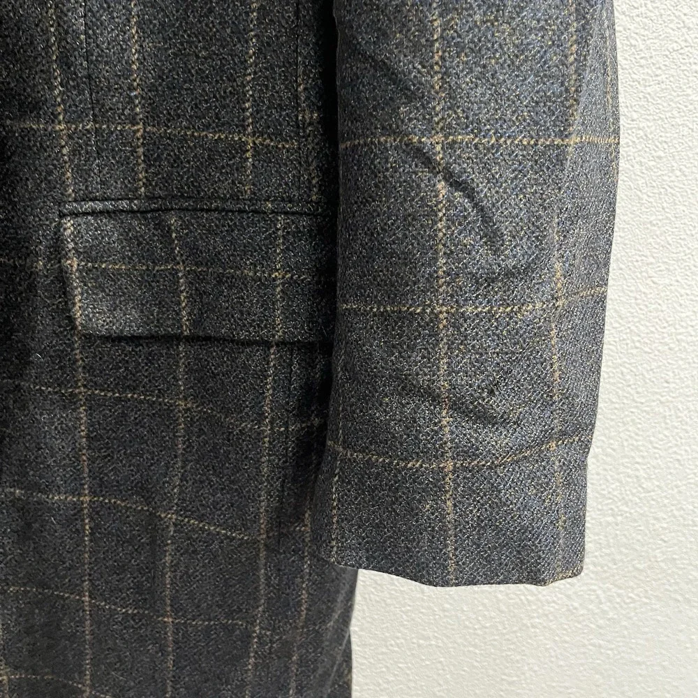 Ermenegildo Zegna Spiritoso Wool Cashmere Glen Plaid Windowpane Blazer 42R READ